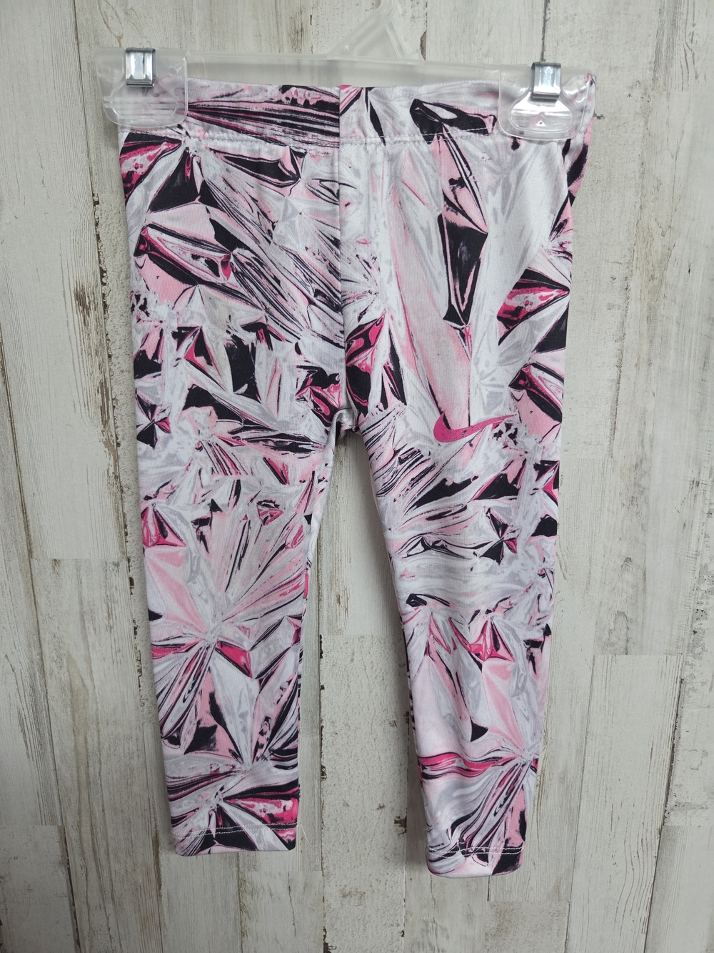 💝 Nike Pink & White Abstract Print Girls' Leggings